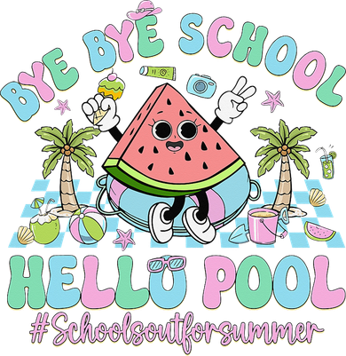 Bye Bye School Hello Pool Schools Out For Summer Teacher Coaster