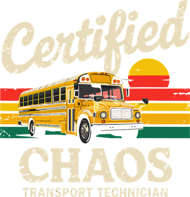 Certified Chaos Transport Technician Funny Driver School Golf Towel