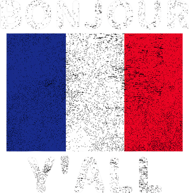 Bonjour Y'all French Flag France Pride  Button