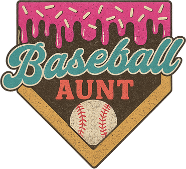Baseball Aunt Ice Cream Drip Women's Tank Top