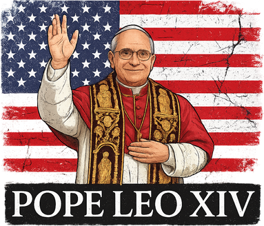 USA Pope Leo XIV Robert American Flag Doggie Tank