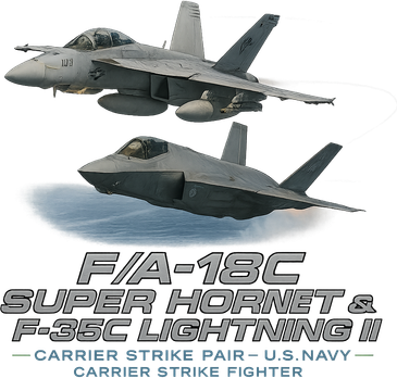 Carrier Strike Pair – F/A-18F & F-35C Button