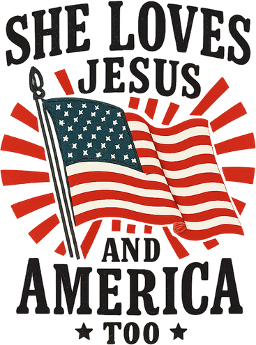 She Loves Jesus And America Kids Sweatshirt