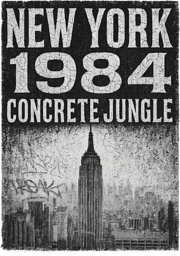 Concrete Jungle 1984 New York Apron