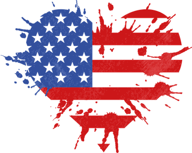 4th Of July American Flag Patriotic I Heart The USA Kids T-Shirt