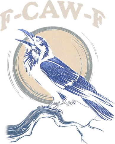 Black Crow F-Caw-F Funny Bird Moon Tote Bag
