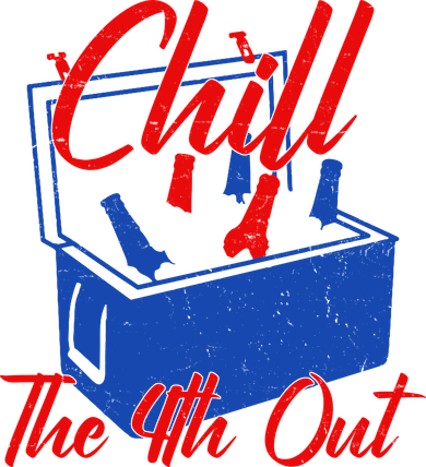 Chill The 4th Out Funny Fourth Of July Beer Cooler Kids T-Shirt