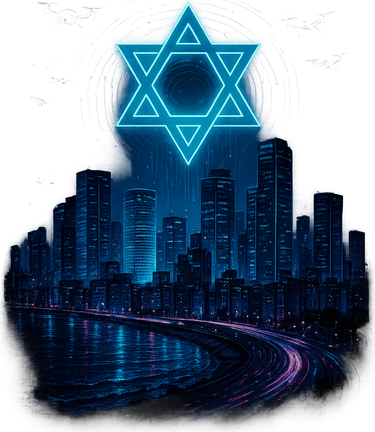 Tel Aviv Neon Futuristic Coaster