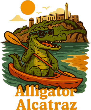 Funny Alligator Alcatraz Women's Long Sleeve Shirt