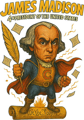 James Madison The Presidential Chronicles 4th President Women's Hoodie