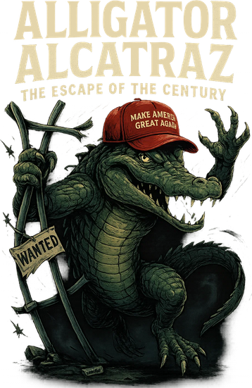 Alligator Alcatraz Escape Warning MAGA Coaster