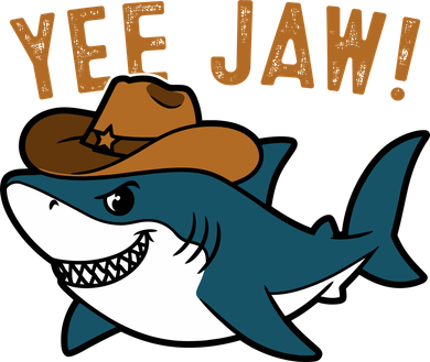Yee Jaw Cowboy Old Western Shark Toddler T-Shirt