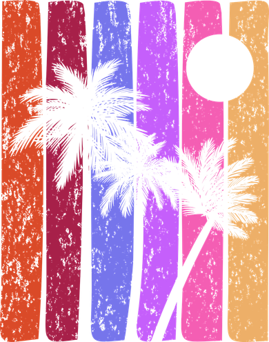 Vintage Palm Tree Retro Summer Vacation Beach Tumbler