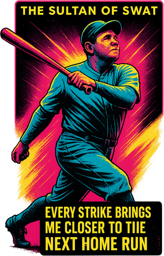 Babe Ruth Epic Neon Button