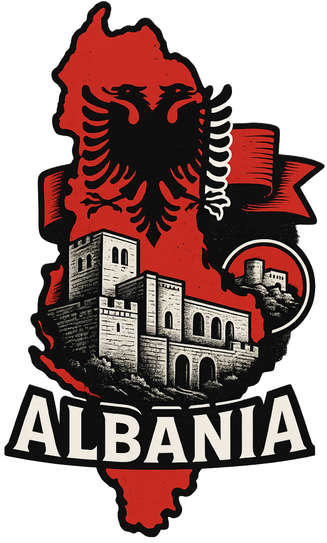 Vintage Albania Logo Doggie Tank