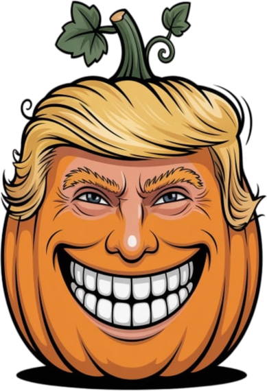 Halloween Pumpkin Donald Trump Funny Beanie
