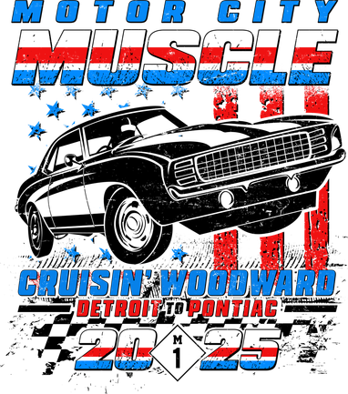 Motor City Muscle Crusin Woodward Detroit To Pontiac 2025 Toddler Hoodie