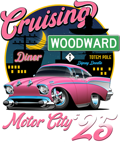 Cruising Woodward Motor City Flashback 2025 Pajama Set