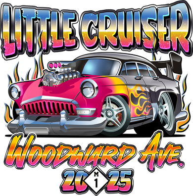 Little Cruiser Woodward Ave 2025 Women's V-Neck T-Shirt