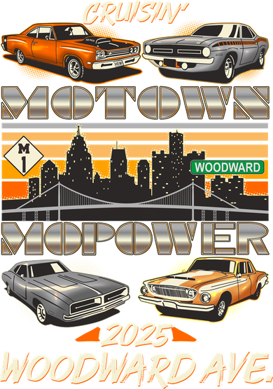 Cruisin Motown Mopower Woodward Ave 2025 Backpack
