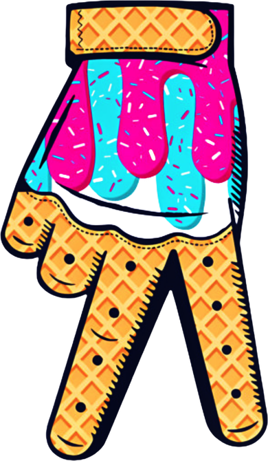 Baseball Ice Cream Drip Home Plate Hand Sign Toddler Hoodie