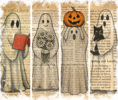 Vintage Oldpaper Ghost Halloween Hat