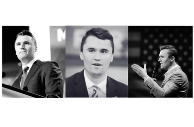 Vintage A True Patriot Charlie Kirk Photo Doggie Tank