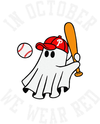 In October We Wear Red October Philadelphia Baseball Mousepad