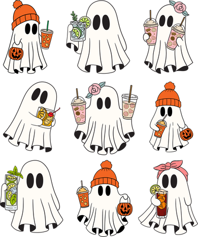 Cute Halloween Ghost Vibes Spooky Autumn Gift Tote Bag