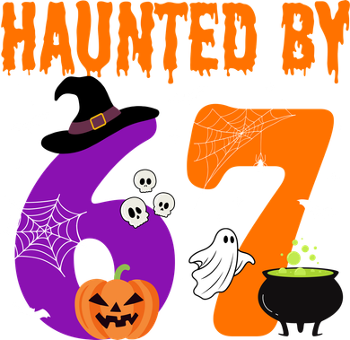 Haunted By 67 Six Seven Halloween 6-7 Hat