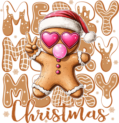 Gingerbread Merry Christmas Cute And Funny Button