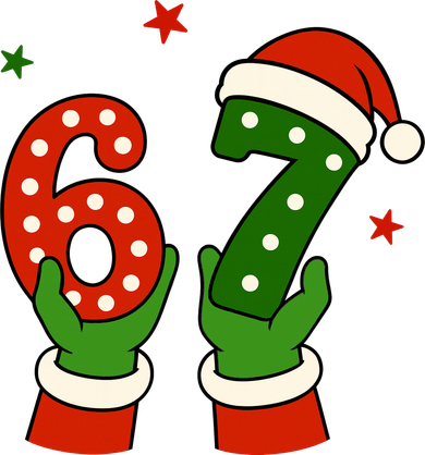 Funny Christmas 67 Six Seven Santa Women's Long Sleeve Shirt