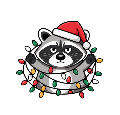 Overstimulated But Festive Racoon Doggie Tank