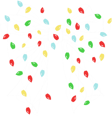 Christmas Light Coquette Bow Toddler T-Shirt
