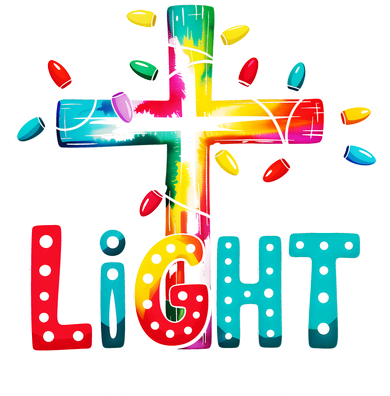 Be The Light, Christmas Lights Cross Women's T-Shirt