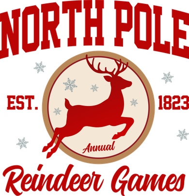 North Pole Annual Reindeer Games Vintage Polo