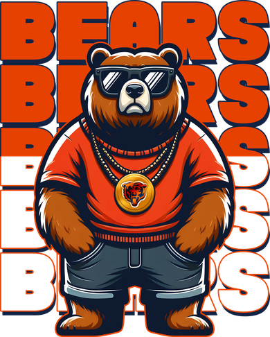 Retro Hip Hop Bears Football Tank Top