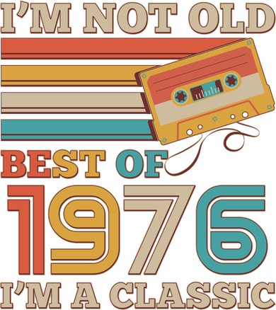 50th 1976 Birthday Retro I'm Not Old I'm A Classic Best Of Cassette Tape  Women's Hoodie