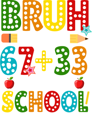 Bruh Its My 67 33 Days Of School Funny 100th Day Kids Long Sleeve Shirt