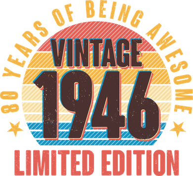 80th Birthday Vintage 1946 80 Years Of Being Awesome Limited Edition  Doddie Hoodie