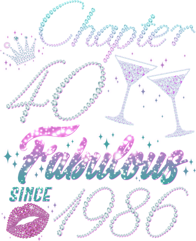 40th Birthday Chapter 40 Fabulous Since 1986 Rhinestones Diamonds 11oz C Handle Ceramic Mug