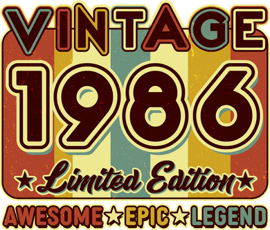 40th Birthday Vintage 1986 Limited Edition Awesome Epic Legend Baby Bodysuit