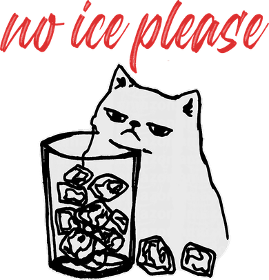 No Ice Please Funny Cat Meme Kids T-Shirt