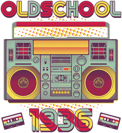 90th Birthday Oldschool Boombox 1936 Baby Bodysuit