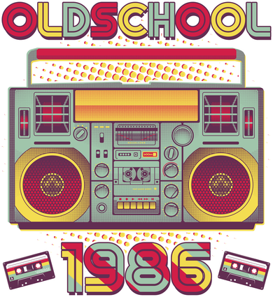 40th Birthday Oldschool Boombox 1986 Doggie Tank
