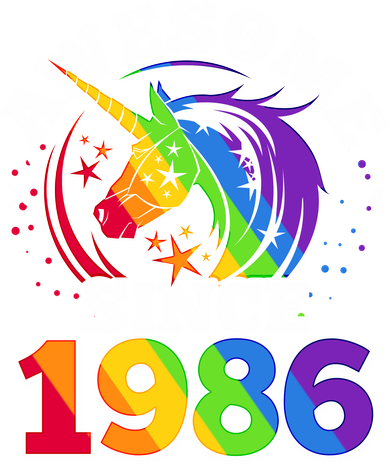 40th Birthday Rainbow Unicorn Awesome Since 1986 Coffee Mug
