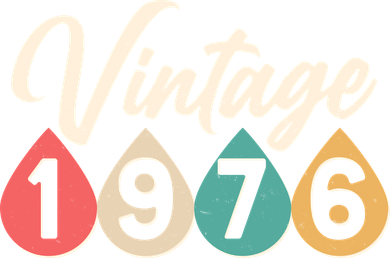 50th Birthday Vintage 1976 Retro Teardrop Design  Tank Top