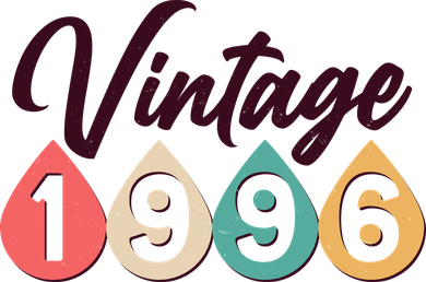 30th Birthday Vintage 1996 Retro Teardrop Design  Kids Sweatshirt