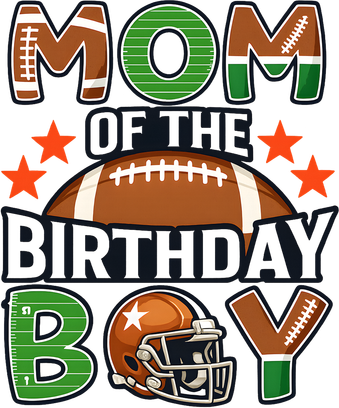Mom Of The Birthday Boy Football Women's Long Sleeve Shirt