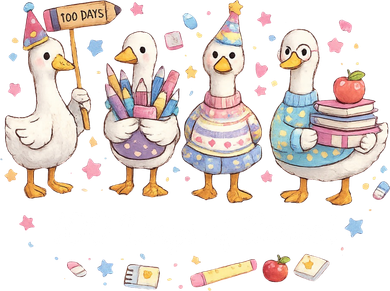 100 Days Of School Ducks Ducks Goose Teacher Student Polo